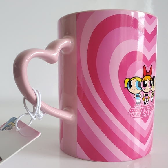 Powerpuff Girls Heart Mug Cartoon Pink Coffee Mug Cup Jumbo NWT - Picture 11 of 13